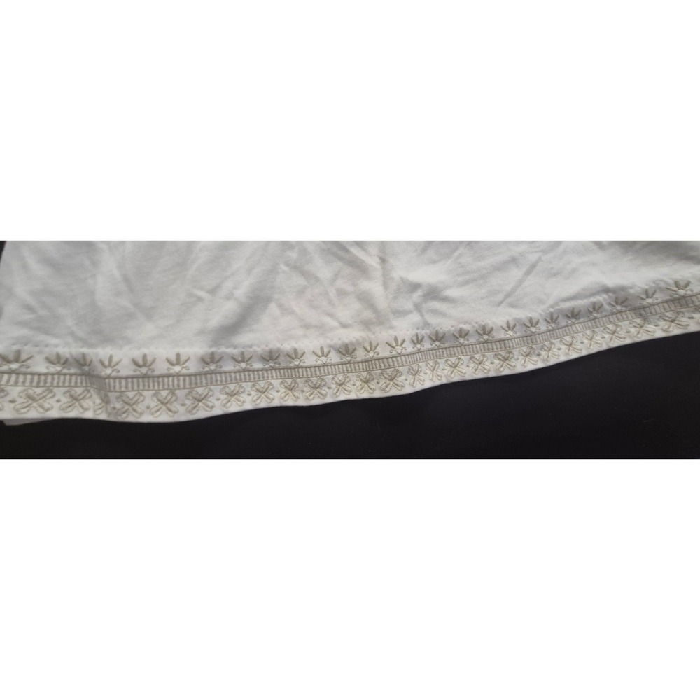 J Jill white sleeveless embroidered tassel tie waist babydoll dress 2XL boho - Picture 4 of 16